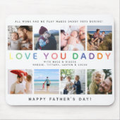 Regenbogen 'ICH LIEBE DICH PAPI' Foto-Collage-Ande Mousepad (Vorne)