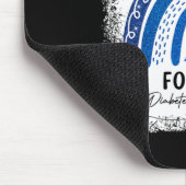 Regenbogen Ich trage blaues Band für Me T1D Diabet Mousepad (Ecke)