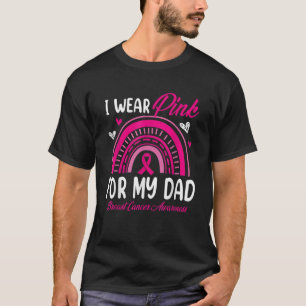 Regenbogen Ich trage Rosa für meinen Vater Brustkr T-Shirt