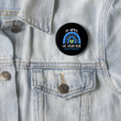 Regenbogen Im April Tragen Wir Blau Autismus-Bewus Button (Beispiel)