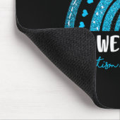 Regenbogen im April tragen wir blaues Autismus-Bew Mousepad (Ecke)