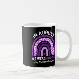Regenbogen im August Wir tragen eine Lila Arzneimi Kaffeetasse
