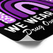 Regenbogen im August Wir tragen Lila Arzneimittelü Poster (Ecke)