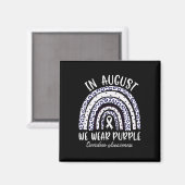 Regenbogen im August Wir tragen Lila Überdosierung Magnet (Vorderseite/Rückseite)