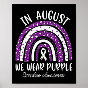 Regenbogen im August Wir tragen Lila Überdosierung Poster