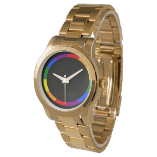 Regenbogen im Dark/LGBT+ Uhr