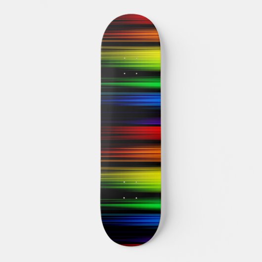 Regenbogen im Dunkeln Skateboard (Vorderseite)