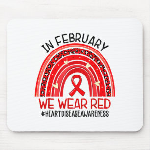 Regenbogen Im Februar Tragen Wir Rot Herzkrankheit Mousepad