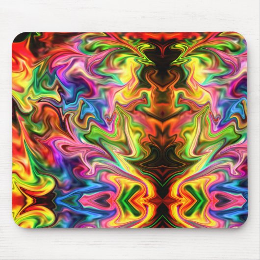 Regenbogen im Fraktal-Chaos Mousepad (Vorne)
