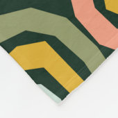 Regenbogen im geometrischen Stil, Vintage Muster. Fleecedecke (Ecke)