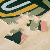 Regenbogen im geometrischen Stil, Vintage Muster. Puzzle (Seite)