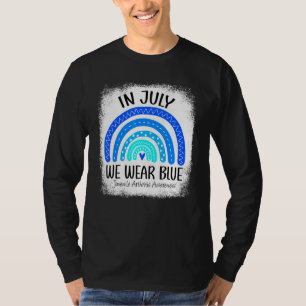 Regenbogen im Juli tragen wir blaue juvenile Arthr T-Shirt