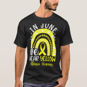 Regenbogen im Juni tragen wir Gelbbinismus-Bewusst T-Shirt