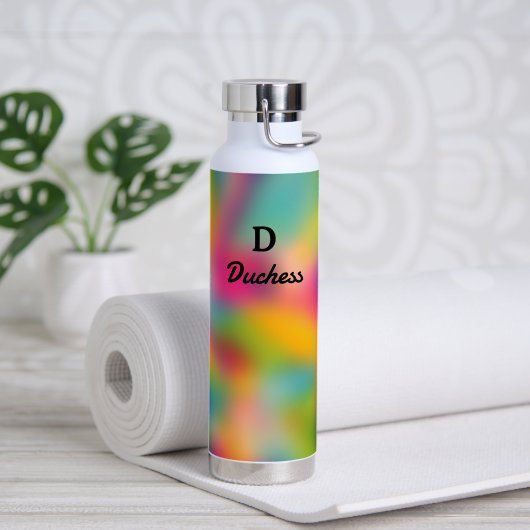 Regenbogen im Königlichen Wald Trinkflasche (Yoga (gedreht))