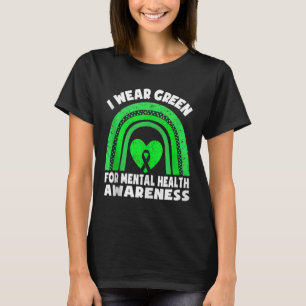 Regenbogen im Mai ich tragen Grün für psychische G T-Shirt