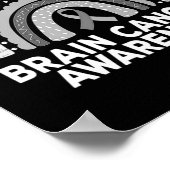 Regenbogen im Mai tragen wir ein graues Hirnkrebsb Poster (Ecke)