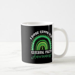 Regenbogen im März wir tragen grüne Cerebral Palsy Kaffeetasse