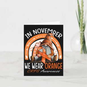Regenbogen Im November tragen wir Orange Crps Bewu Karte