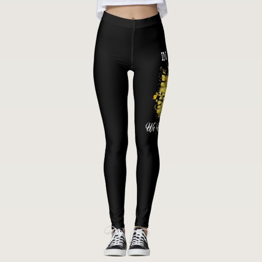 Regenbogen im September tragen wir Goldkrebs im Ki Leggings (Vorderseite)