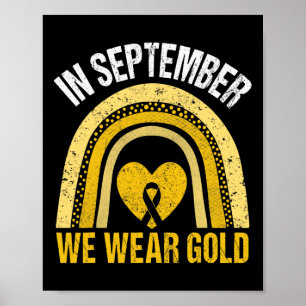Regenbogen im September tragen wir Goldkrebs im Ki Poster