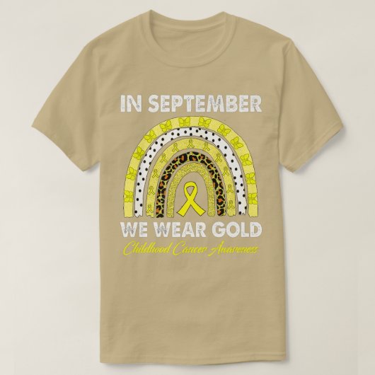 Regenbogen im September tragen wir Goldkrebs im Ki T-Shirt (Design vorne)