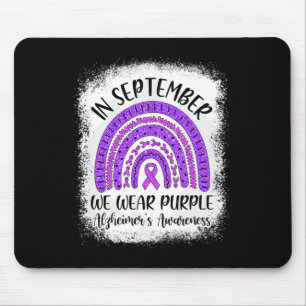 Regenbogen Im September tragen wir Lila Alzheimer Mousepad