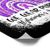 Regenbogen Im September tragen wir Lila Alzheimer  Poster (Ecke)