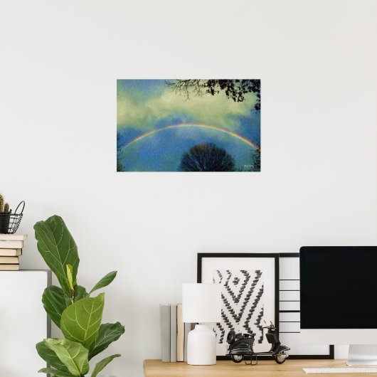 Regenbogen im Superstil Poster (Heimbüro)