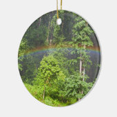 Regenbogen im Wald Keramik Ornament (Links)