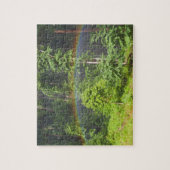 Regenbogen im Wald Puzzle (Vertikal)