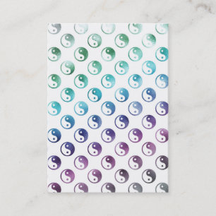 Regenbogen Imitat Metallic Yin Yang Taoismus Saldo Visitenkarte