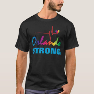 Regenbogen-Impuls-Herz LGBT Orlandos starkes T-Shirt