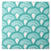 Regenbogen in Aquarell - Türkis Fliese (Vorderseite)