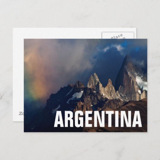 Regenbogen in den Anden Postkarte (Vorne/Hinten)