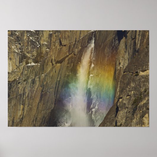 Regenbogen in den oberen Yosemite-Wasserfällen in  Poster (Vorne)