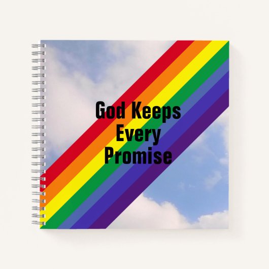 Regenbogen in den Sky Inspirational Bible Verses N Notizblock (Vorderseite)