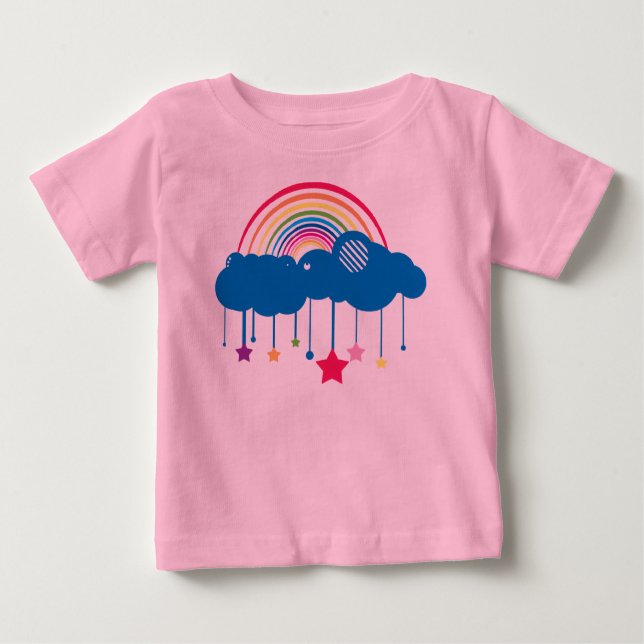 Regenbogen in den Wolken Baby T-shirt (Vorderseite)