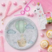 Regenbogen in den Wolken in einem Heißluftballon e Pappteller (Party)