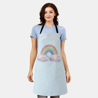 Regenbogen in der Cloud Abstrakt blau Schürze