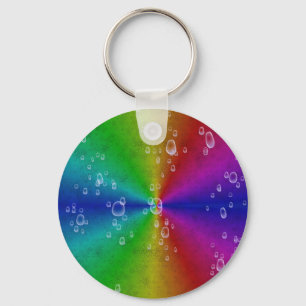 Regenbogen in der Elefantenhautlederoptik Schlüsselanhänger