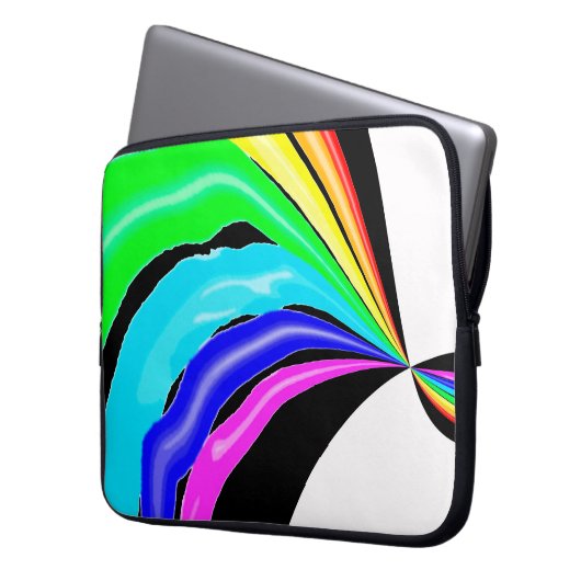 Regenbogen in der Falle Laptopschutzhülle (Vorderseite Links)