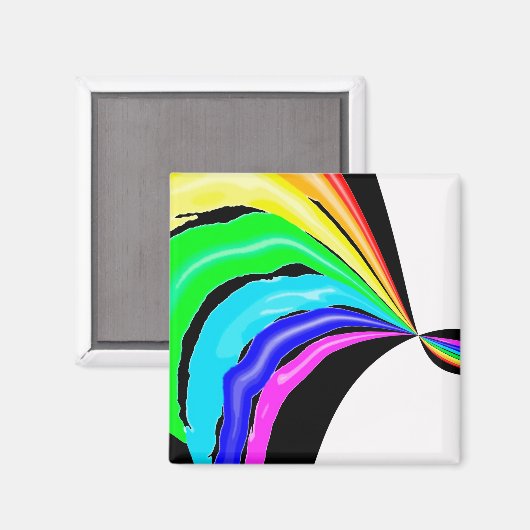 Regenbogen in der Falle Magnet (Vorderseite/Rückseite)
