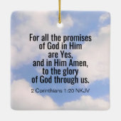 Regenbogen in der Himmelsbibel-Verse Keramikornament (Rückseite)