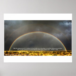 Regenbogen in der namibischen Wüste Poster