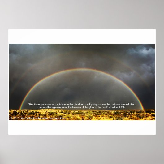 Regenbogen in der namibischen Wüste Poster (Vorne)