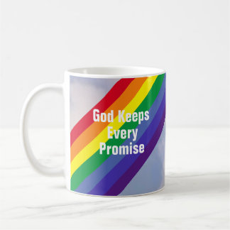 Regenbogen in der Sky Inspirational Bible Verse Ni Kaffeetasse