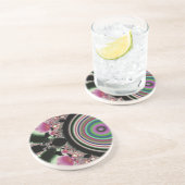 Regenbogen in einer Blase Sandstein Untersetzer (Seite)