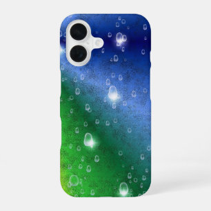 Regenbogen in Elefantenhaut Leder Optik & Regentro iPhone 16 Hülle
