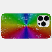 Regenbogen in Elefantenlederoptik mit Tropfen Case-Mate iPhone Hülle (Rückseite (Horizontal))