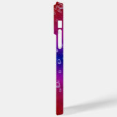 Regenbogen in Elefantenlederoptik mit Tropfen Case-Mate iPhone Hülle (Rückseite / Links)